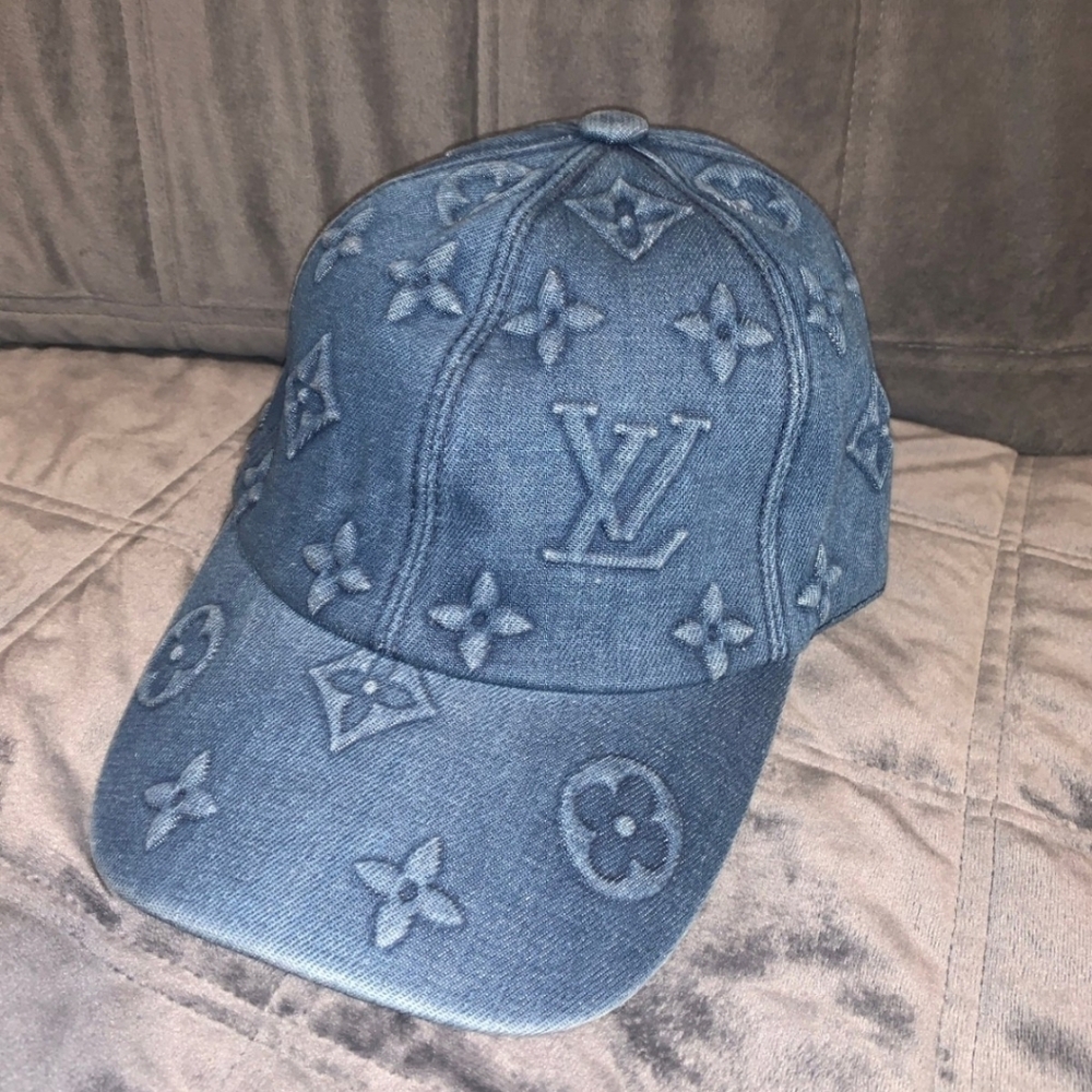 Louis Vuitton Blue Monogram Denim Cap